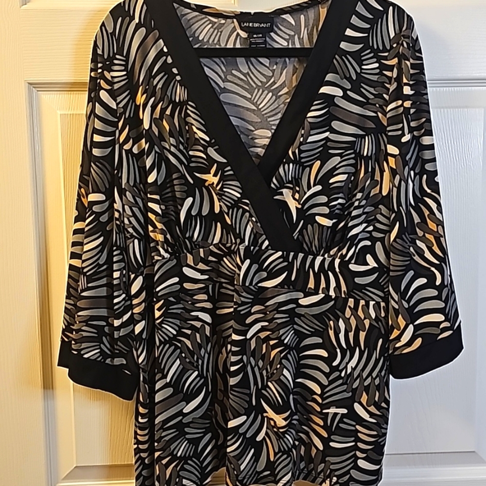 Lane Bryant Faux-Wrap Blouse, 18/20